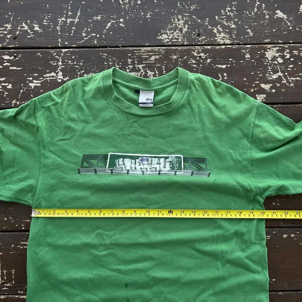 (L) Vintage 90s Stussy Graffiti T-Shirt Skate Street Urban - Picture 4 of 6
